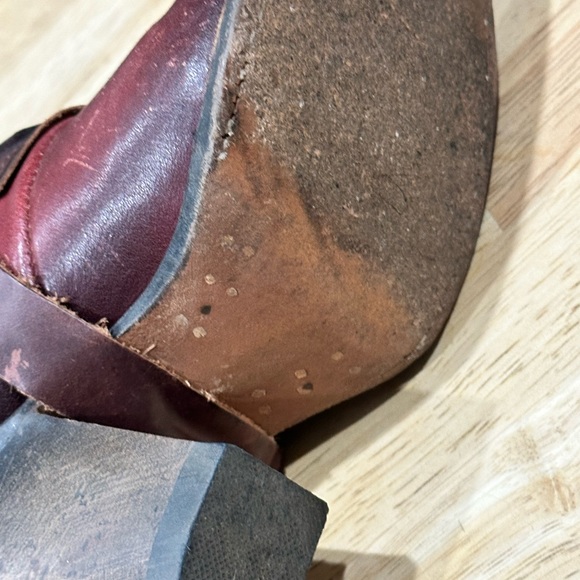 Freebird by Steven Dark Red Leather Boots Size 7 El Paso - Picture 9 of 11